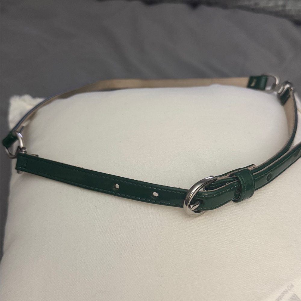 Talbots Green Genuine Patent Leather Belt S